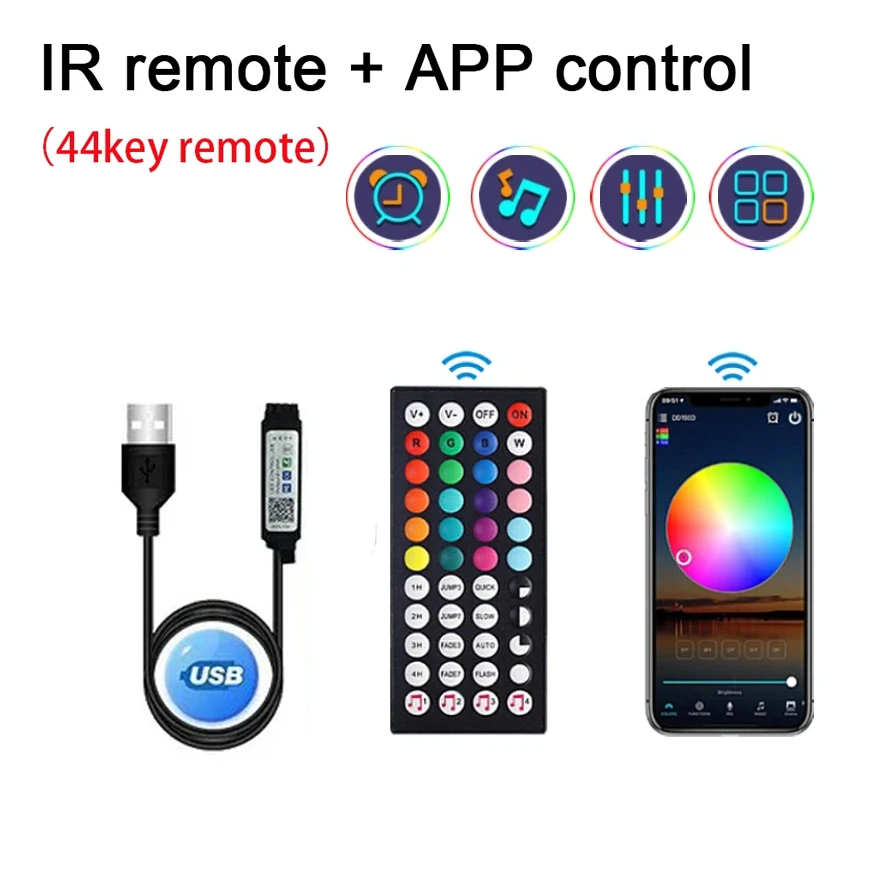 44key Remote with APP for RGB LED Strip