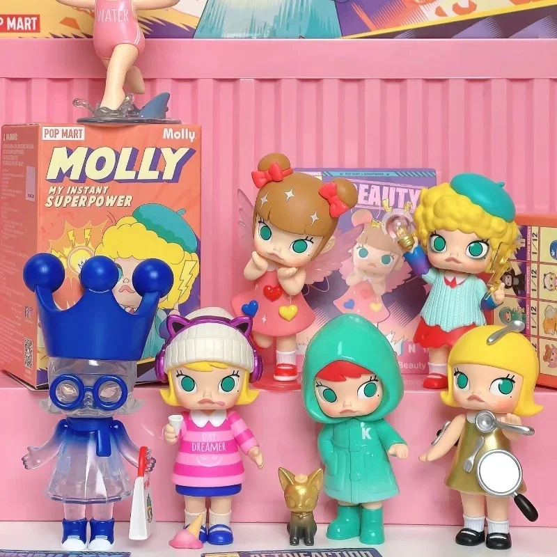 Molly My Instant Superpower Series 1pc/12pcs Popmart Cute Toy Handmade Doll Toys Ornaments Trendy Gifts