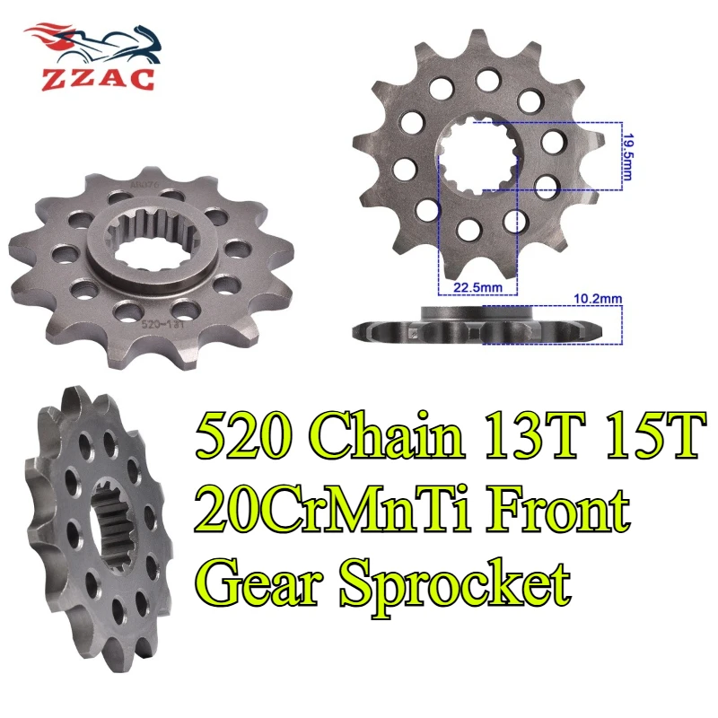 Цепь 520, передняя звездочка 13T 15T 20CrMnTi для Suzuki DR200 S SE DR-Z400 DRZ400 SB200 SP200 DR250 DR-Z250 DRZ250 DR350 SG350