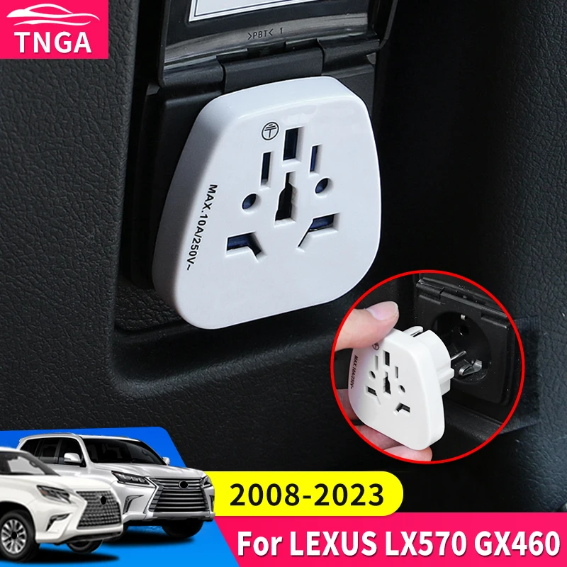 For Lexus LX570 GX460 GX400 LX 570 GX 460 400 2022-2008 Tuning Modified Accessories Power Adapter Socket,12V Conversion 110-240V