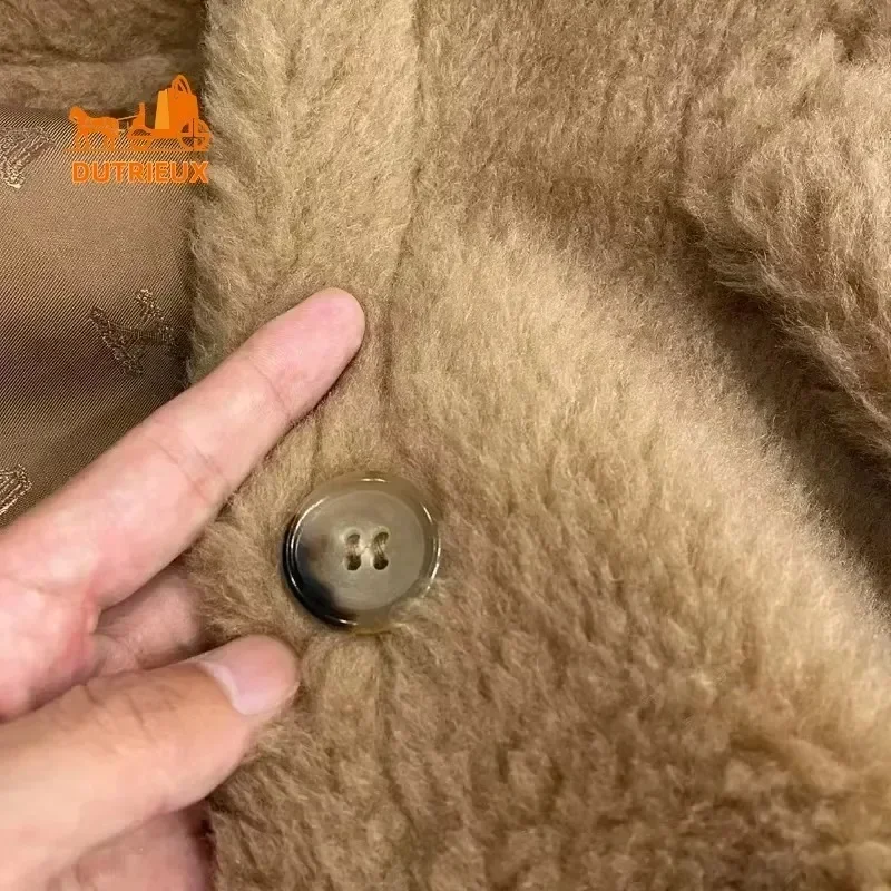 Top Quality Teddy Coat for Women, 80%Wool 20%Alpaca Coat, Winter Short Teddy Cape Women Coat and Jacket, Real Fur Coat for Women