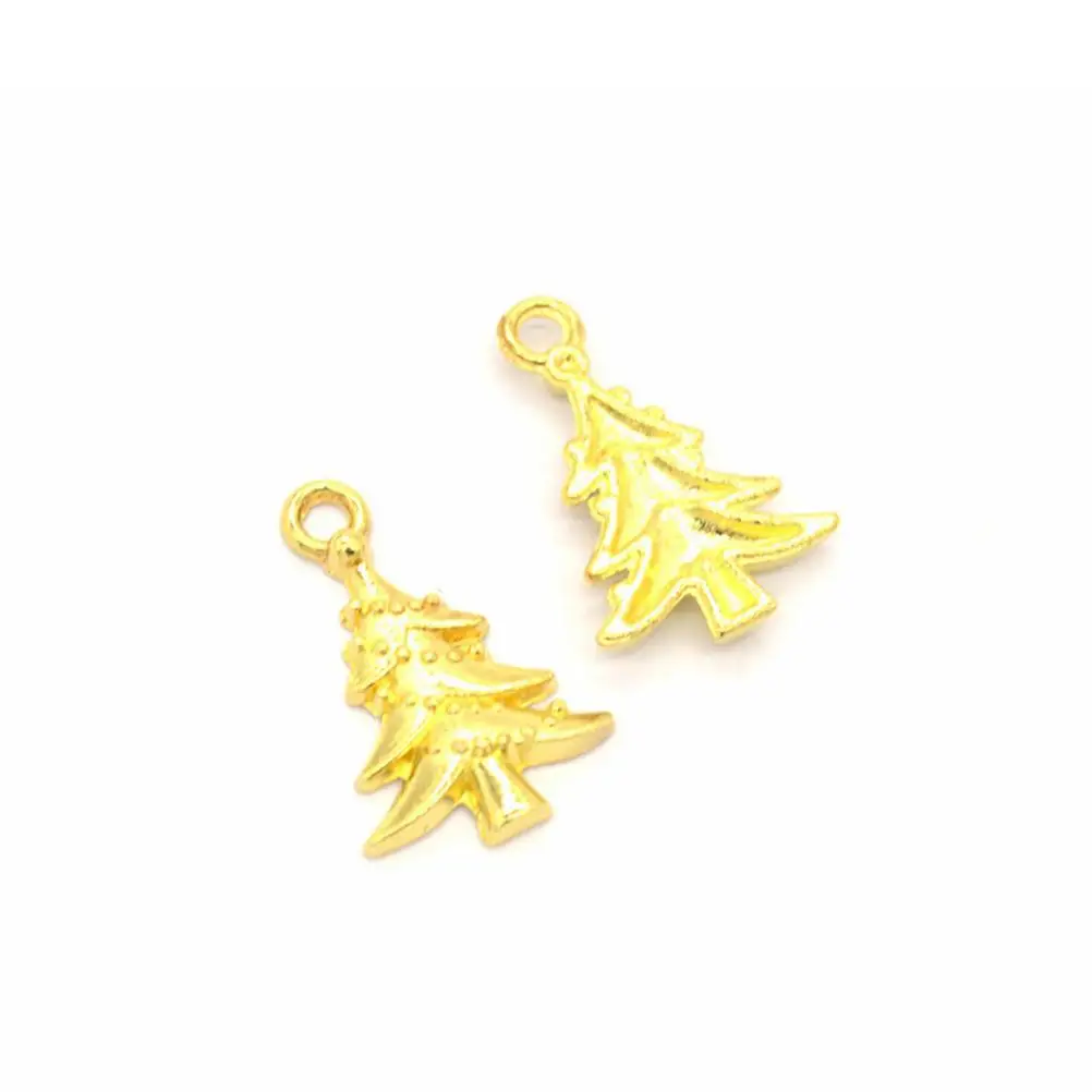

100 Pcs Alloy Pendant Christmas Tree Decorative Charms for Necklace Bracelets DIY Jewelry Making Ornaments Gifts