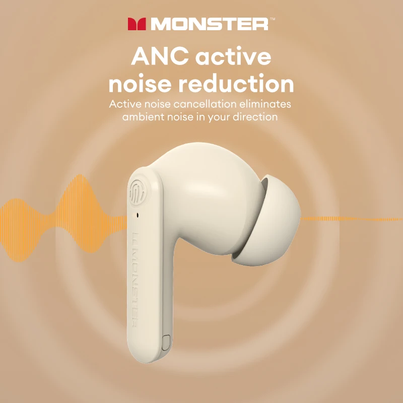 Monster XKT27 auriculares Bluetooth V5.4 Larga modo de reposo auriculares inalámbricos con sonido HIFI reducción de ruido inteligente auriculares de llamada HD