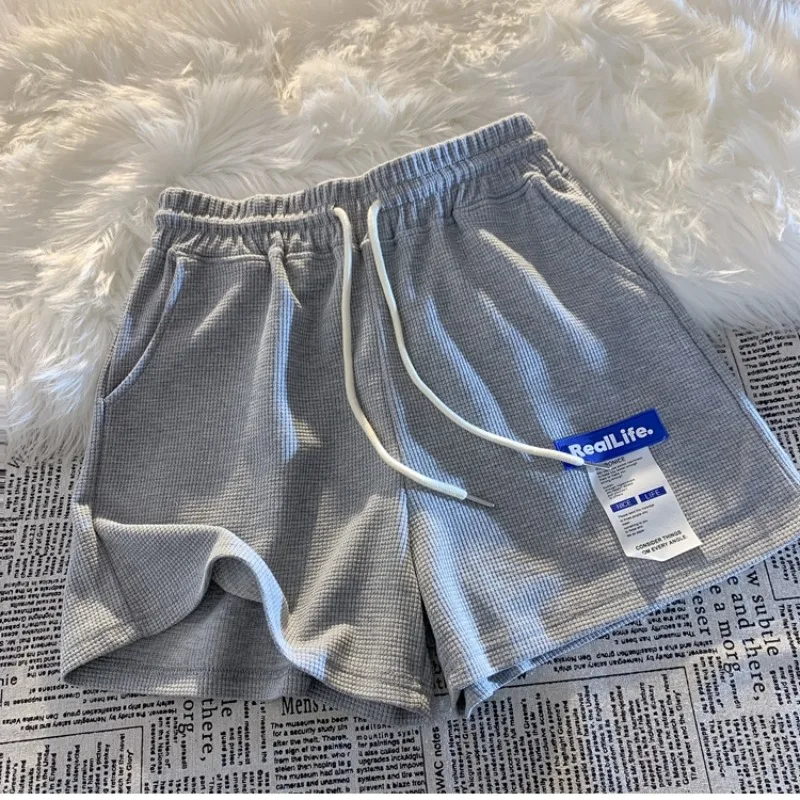 Plones Cortos de Cintura Alta y Pierna Ancha para Mujer, Estilo Deportivo Informal, Estilo Coreano, Nuevo Diseño de Veran...