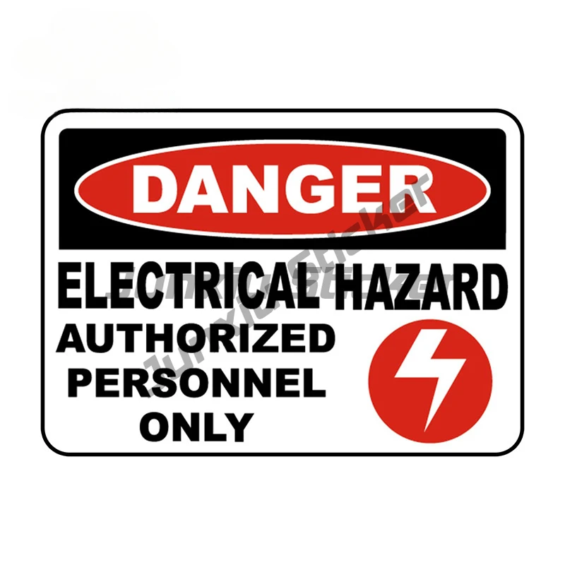 DANGER ELECTRIC SHOCK RISK Warning Sticker for Bumper Laptop Fridge Door Decal Safety Sign Reflective Car Stickers