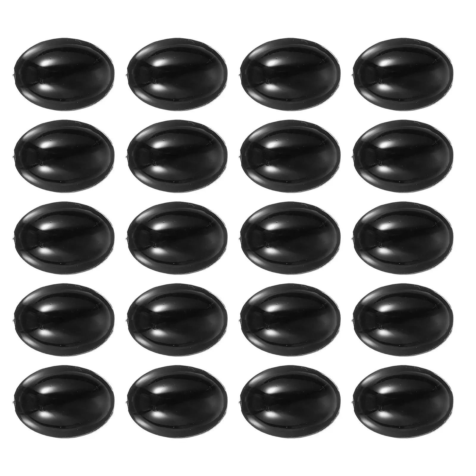 

100Pcs Black Plastic Oval Safety Eyes Nose Flat Base Materials DIY Craft and Accessories Black Plastic Eyes DIY Craft