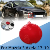 Piezas de automóvil, tapa de cubierta de gancho de remolque de parachoques delantero para Mazda 3 Axela Sedan 2017 2018 2019, gancho de remolque, tapa de remolque para transporte de ojos, guarnición