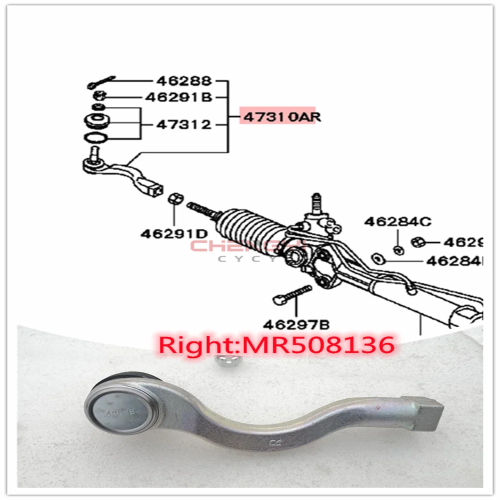 Power Steering Rack Outer Tie Rod Ball Head For Pajero Montero V63W V68W V73W V77W V78W MR508136 MR508135