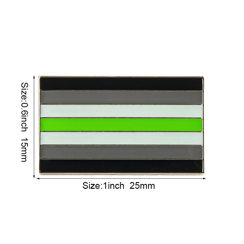 Agender-Freundschaftsflagge Metall-Anstecknadel Flaggen-Pin Abzeichen