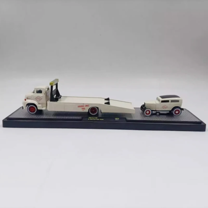 

M2 Diecast 1:64 Scale Truck Trailer Set Alloy Simulation Car Model Adult Children Boy Collectibles Souvenirs Gift Static Display