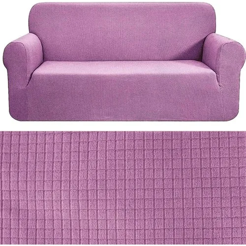 Bogda Stretch Fitted Flexible Washable Square Pattern Bergere Seat Cover Set 3 Personality Seat Cover Pink