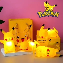 Pokemon Pikachu Night Light Cute Anime Soft Light Bedroom Bedside LED Light Room Decoration Christmas Children's Toy Gift