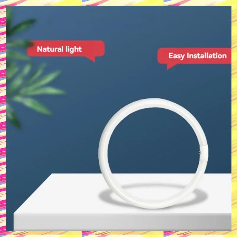 ABJJ 2Pcs FC8T9/CW Circular Fluorescent Light Bulb,8Inch Round T9 22W Circline Bulbs Replacement For Circle Ceiling Fixture