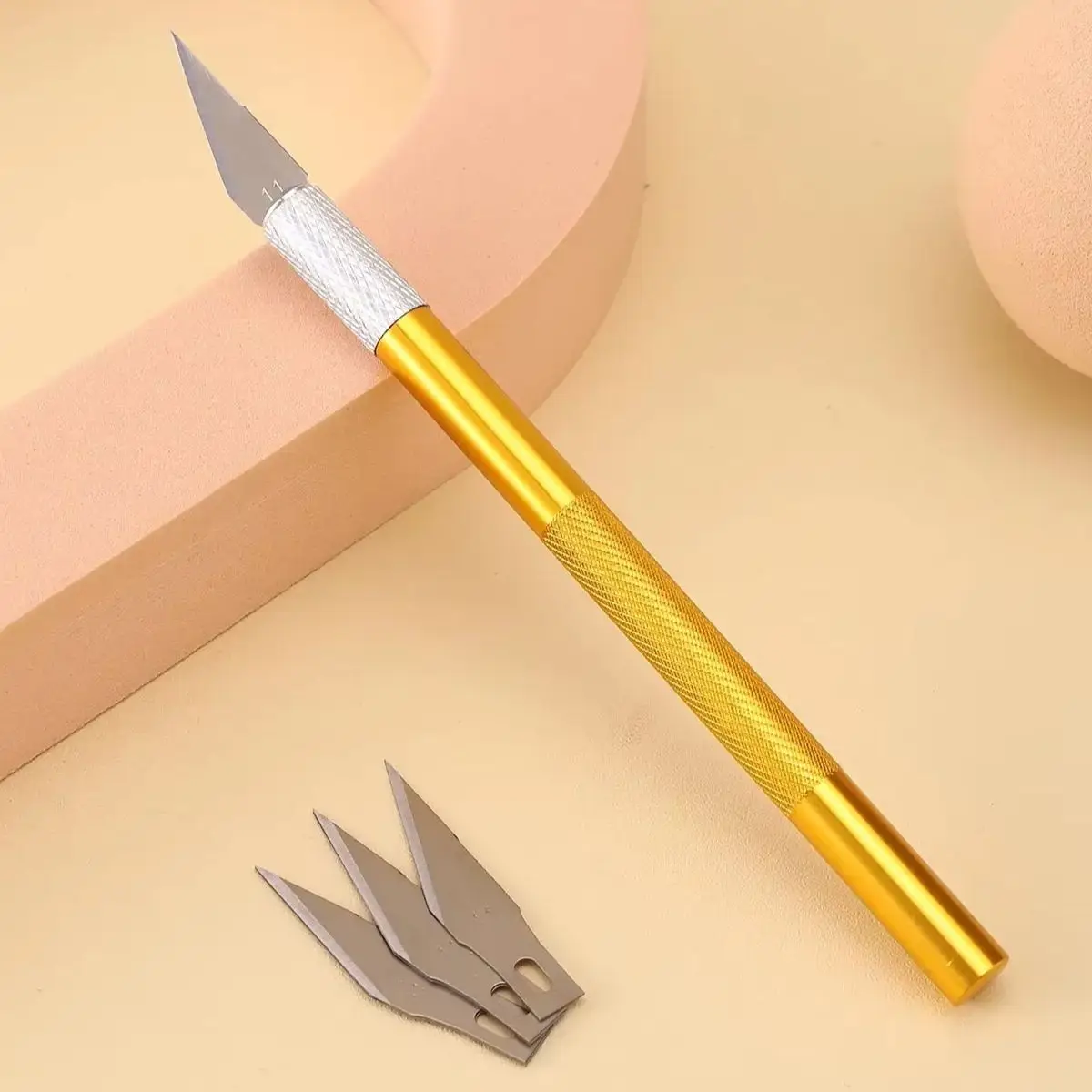 Precision Craft Knife Set with 10 Extra Blades Sharp Stainless Cutter for Paper Cardboard DIY Scrapbooking Office School