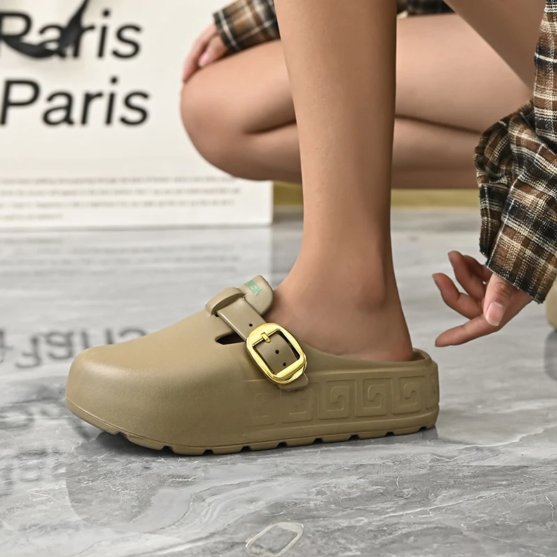 

New Women's Summer Platform Breathable Quick Drying Slippers with Thick Sole EVA Height Increasing Outdoor Walking Slippers