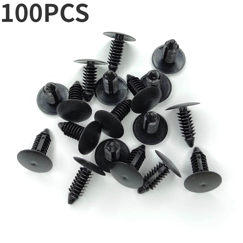 100 Adet 8mm Delik Naylon A16 Klipler Çamurluk Tampon Kalkanı Tutucu Perçin Mazda G M Ford Chrysler Otomobil Oto Raptiye Klip