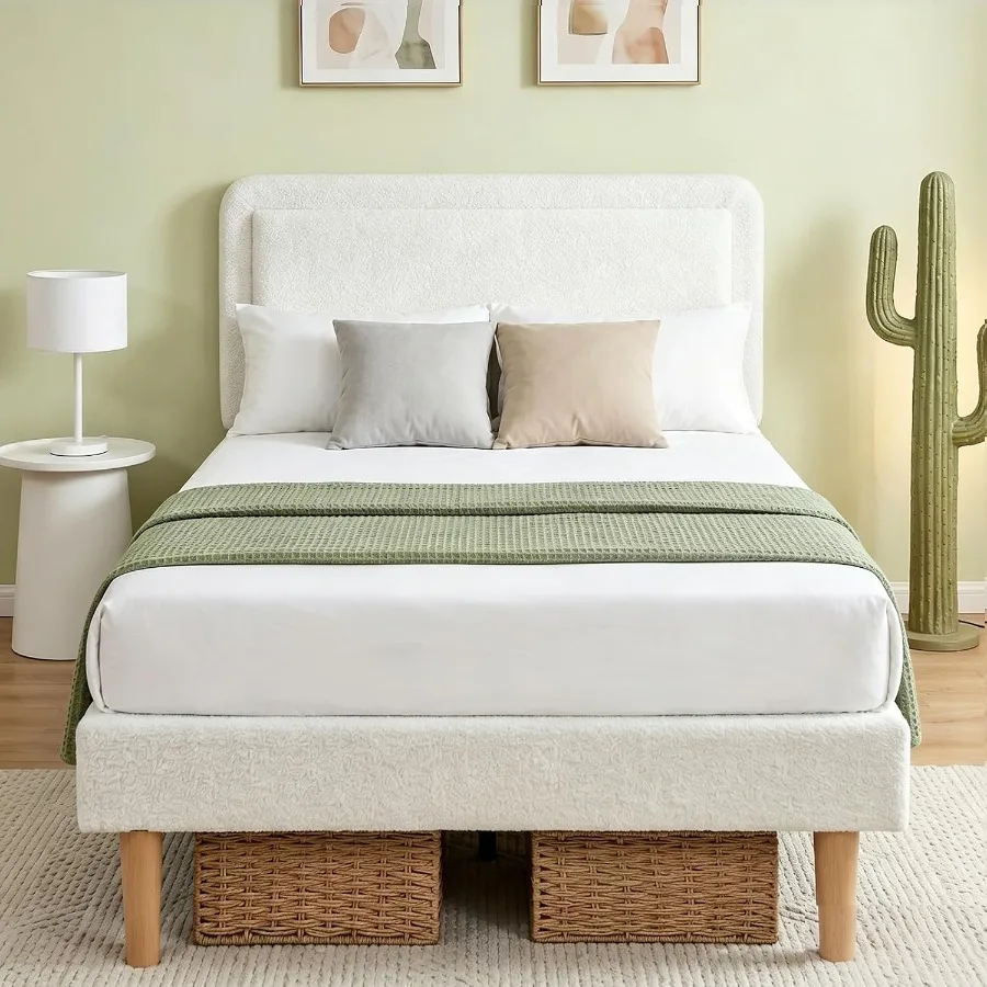 Size Cloud Bed Frame with Adjustable Headboard