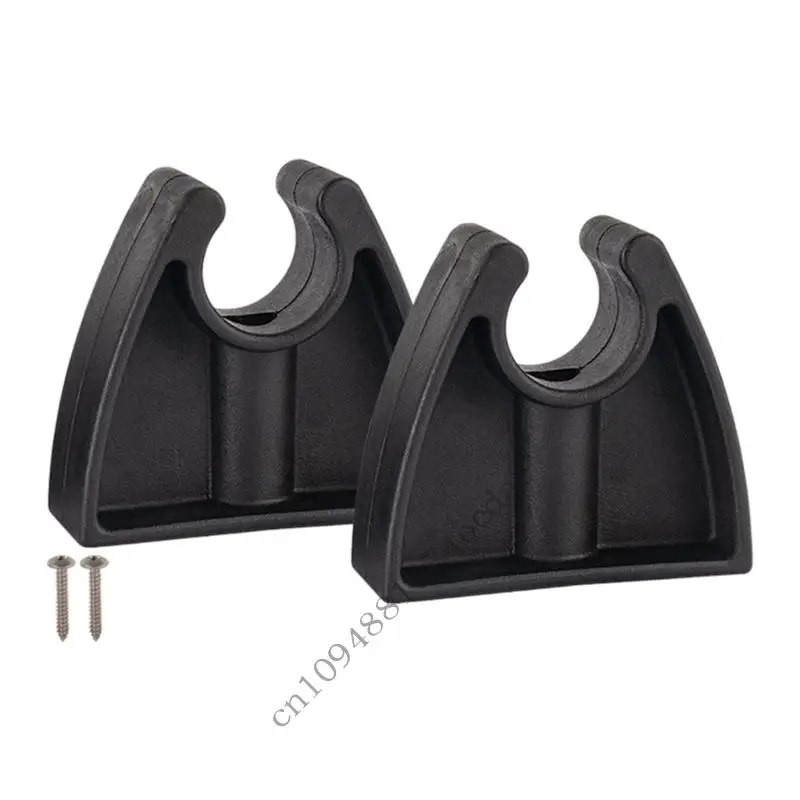

0XXC 2Pcs Easy Mount Marine Poles Clips Hold 3/4Inches Poles Hook Holder for Quick Yacht Deck Installation