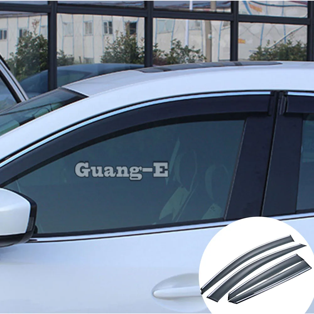 

Car Cover Plastic Window Glass Wind Visor Rain/Sun Guard Vent Frame For Toyota Vios/Yaris Sedan 2014 2015 2016 2017 2018 2019