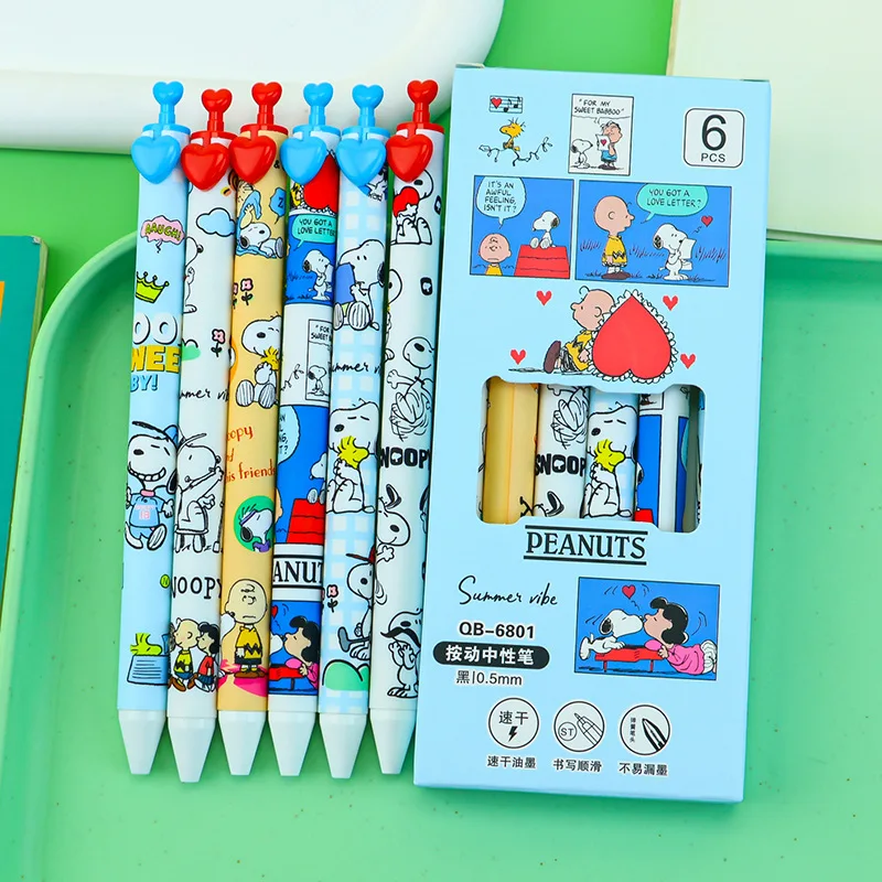 

Snoopy Woodstock Charlie Brown secondary animation peripheral gel pen cartoon cute creative students quick-drying love brush pen
