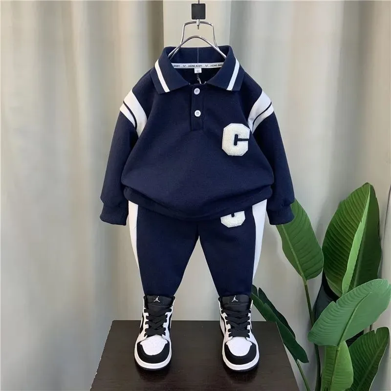 1-6 Years Children Clothing Set New Boys Casual Clothes Kids Fashion Sweatshirt And Pants 2 Pcs Baby Autumn Winter Tracksuits