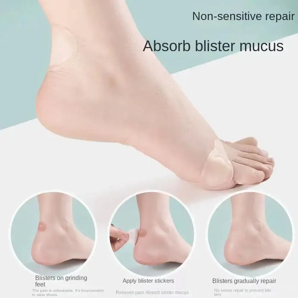 Gel Heel Protector Foot Patches Self-adhesive Blister Foot Pads Pain Plaster Stickers Hydrocolloid Liners Care Relief Heel D1o4