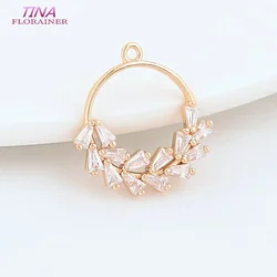 19*20MM 14K Gold Color Brass Round Charms Pendants Necklace Earrings Jewelry Making Supplies Accessories
