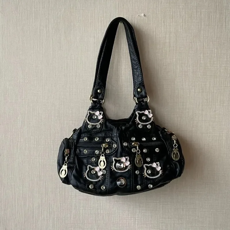 Sanrio Hello Kitty mignon Kawaii sac à bandoulière grande capacité sac à main Niche doux amer fourre-tout américain Y2K cadeau de vacances