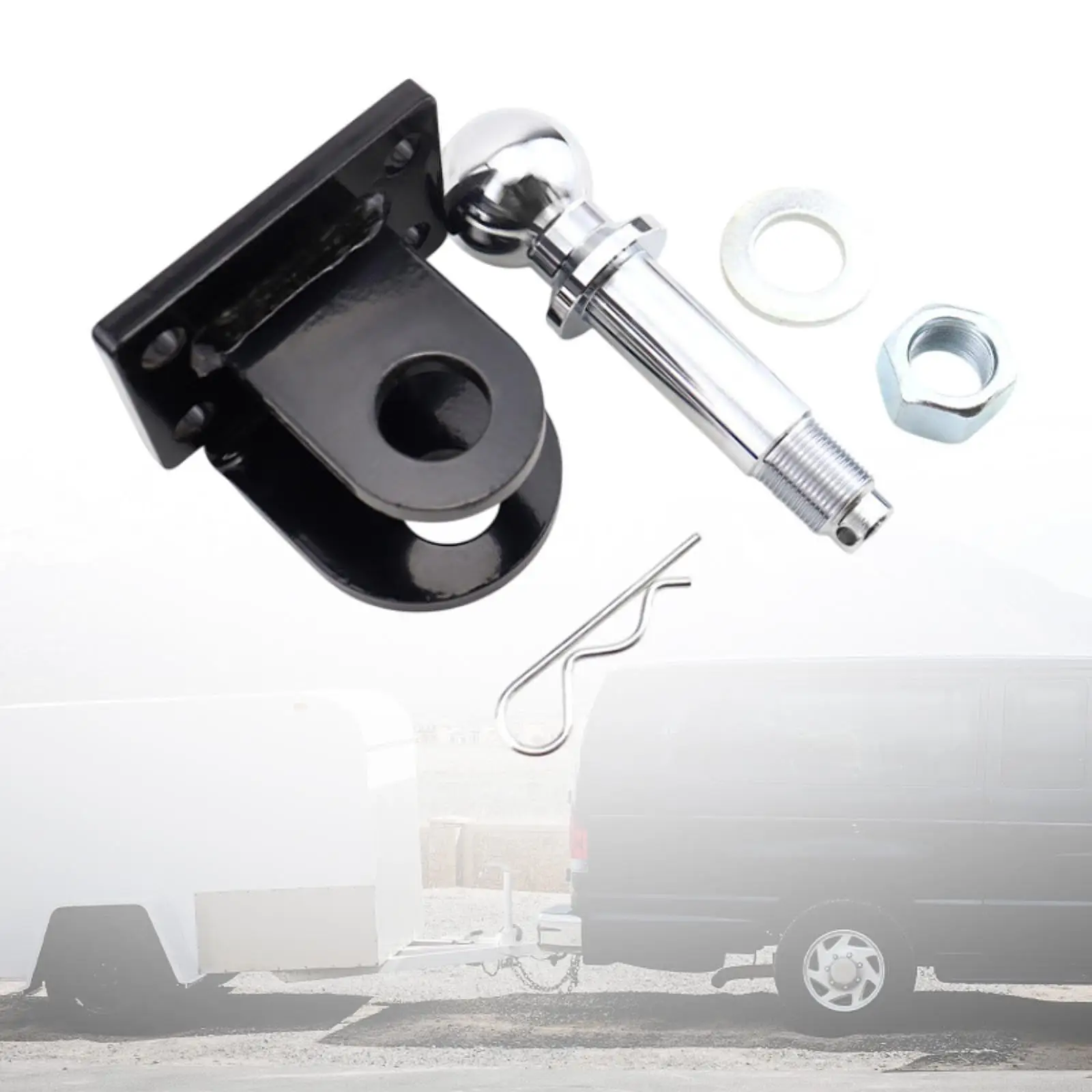 Multi Function Shackle Hitch Receptor Steel Trailer Hook Reliable Pin Mount Towing Adapter for Tractor RV Parts