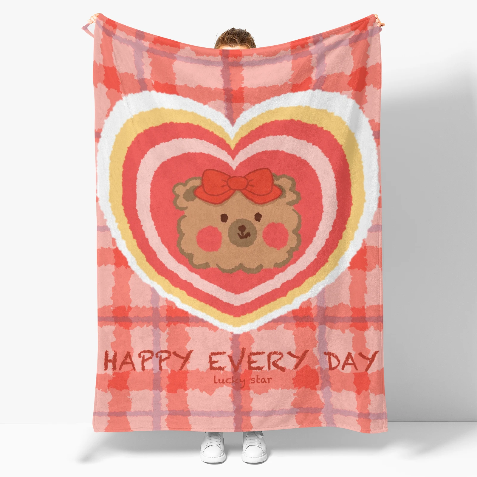 

2025 new stylish plush blanket. Cute plush blanket. A blanket suitable for camping trips or naps at home. Birthday gift