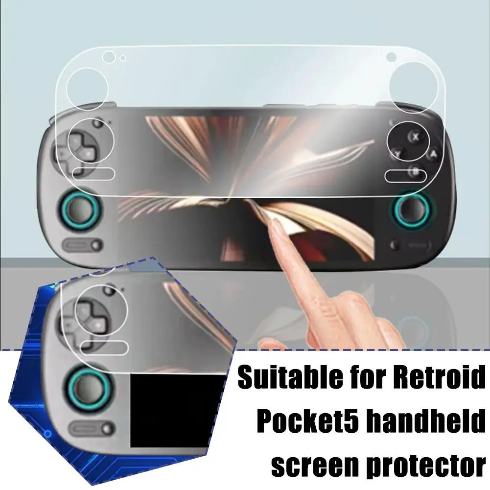 For Retroid Pocket5 Handheld Screen Protector 5.5-inch Screen Non Protector Tempered Rp5 Screen Film Game Retro Console Dis X5G0