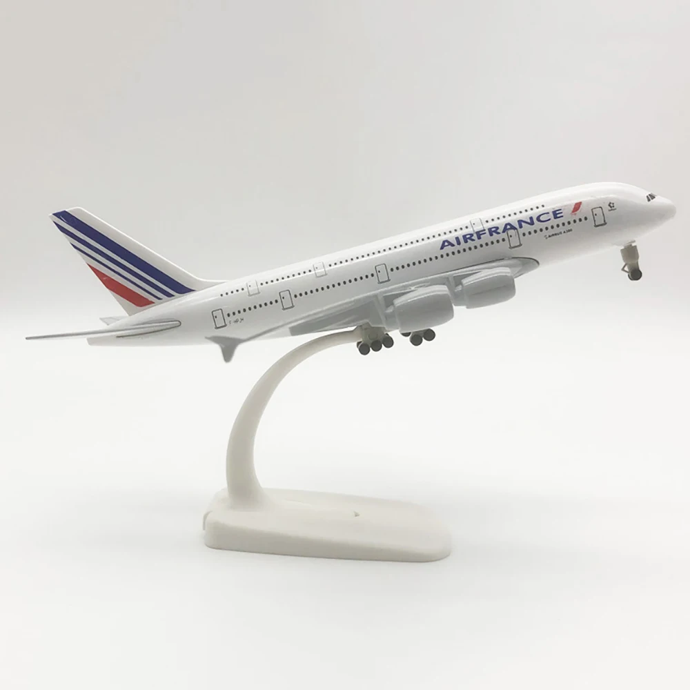 18cm Aircraft Airbus A380 Air France Alloy Airplane for  Gift Collection Home Desk Decoration