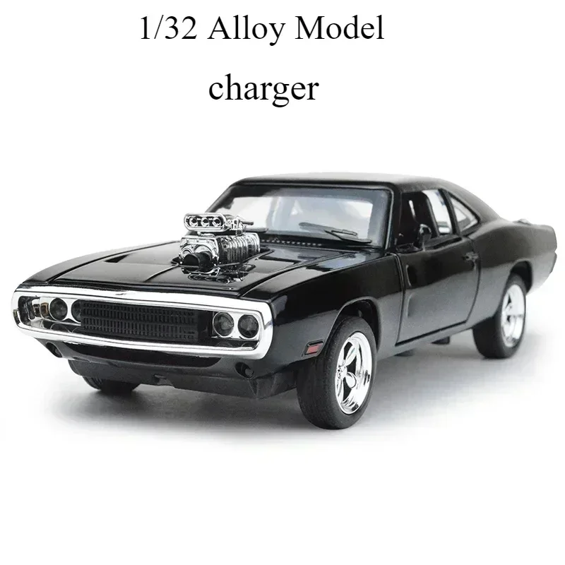 1/32 Fast and Furious 8 DodgeWar Horse Metal Car Model Toys Alloy Diecast Vehicle Models High Simulation Toys Boy's Gift Rebound