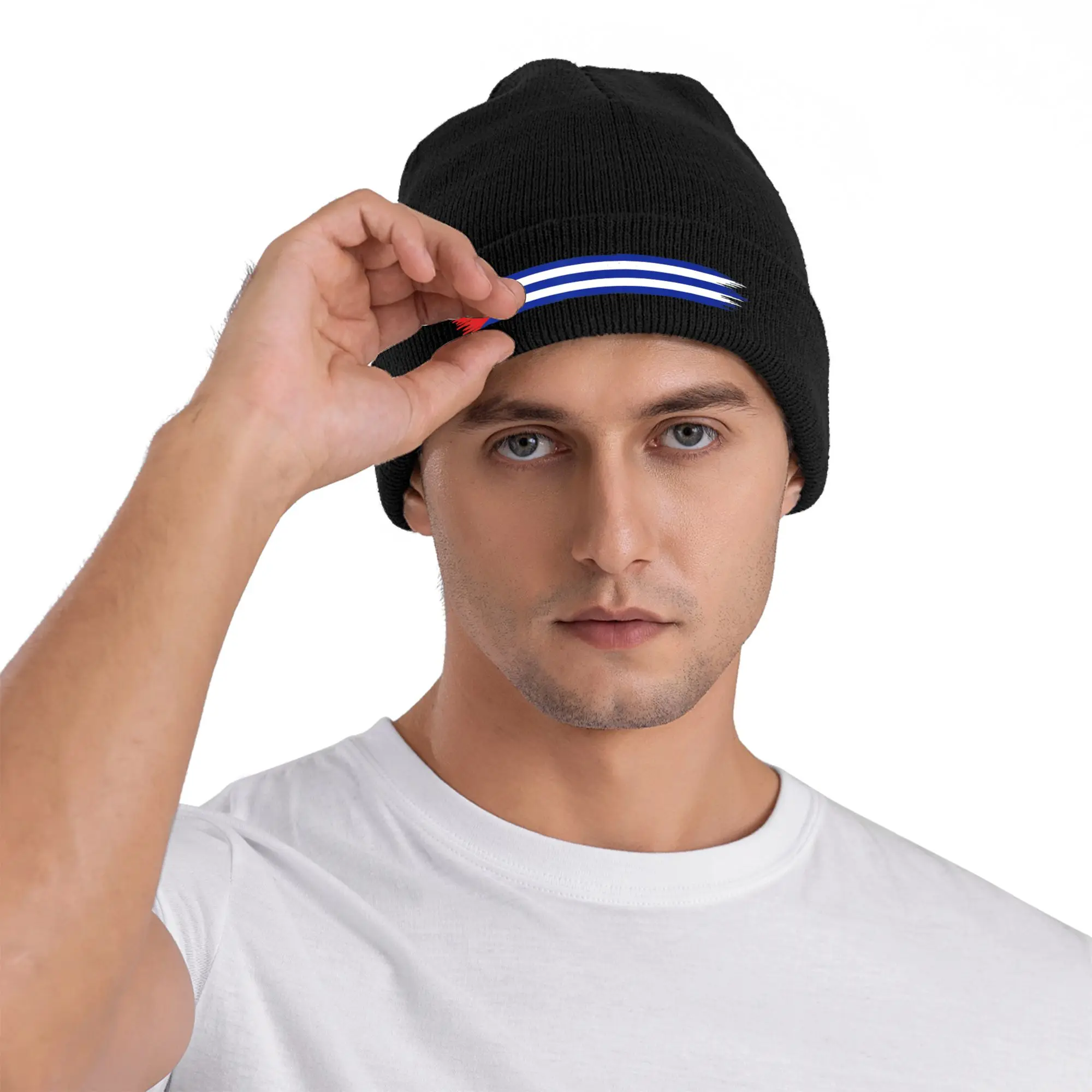 Cuba Flag  Cubano Knit Hat  Beanie Hats Hippie Elastic Men Women Bonnet Hats Spring Graphic Y2K Cool Caps Gift