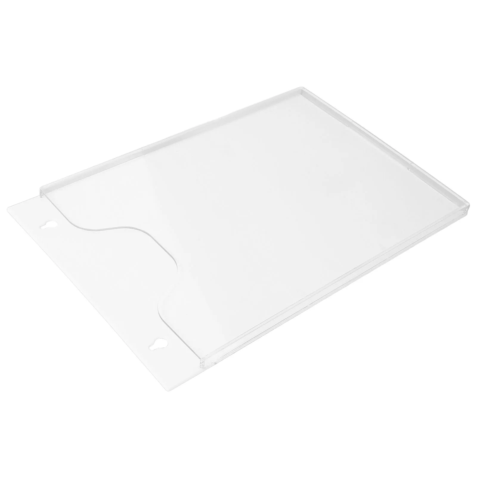 

A4 Vertical White Acrylic Brochure Stand Literature Holder Mounted Paper Magazine Clear Document