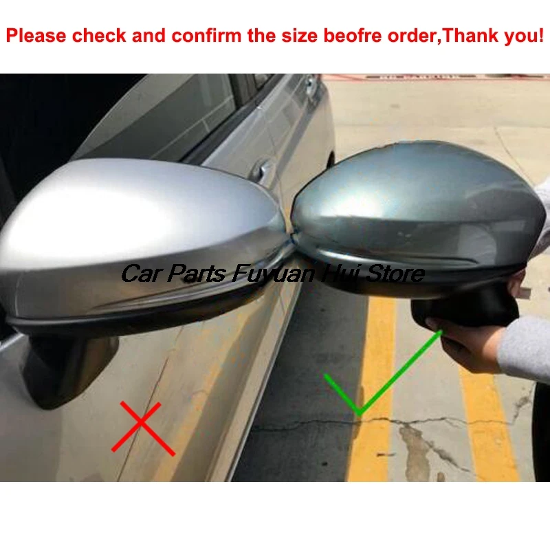 For Honda Fit Jazz Shuttle City 2014-2018 Car Rearview Side Mirror Cover Sticker Wing Cap Exterior Door Case Trim Carbon Fiber