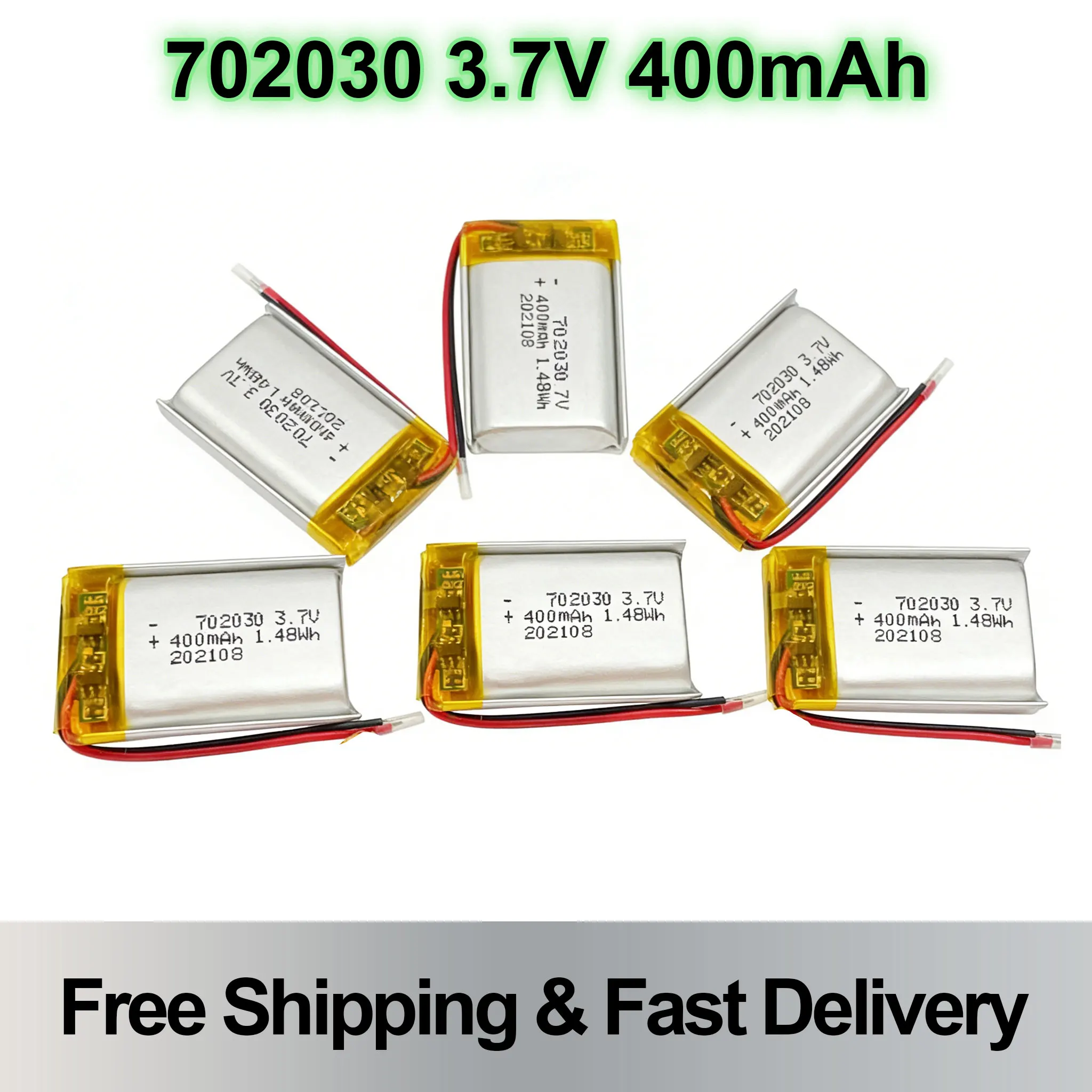 

702030 400mAh 3.7V Battery for Remote Control Drone, Beauty Instrument, MP3, GPS, PSP, DVR