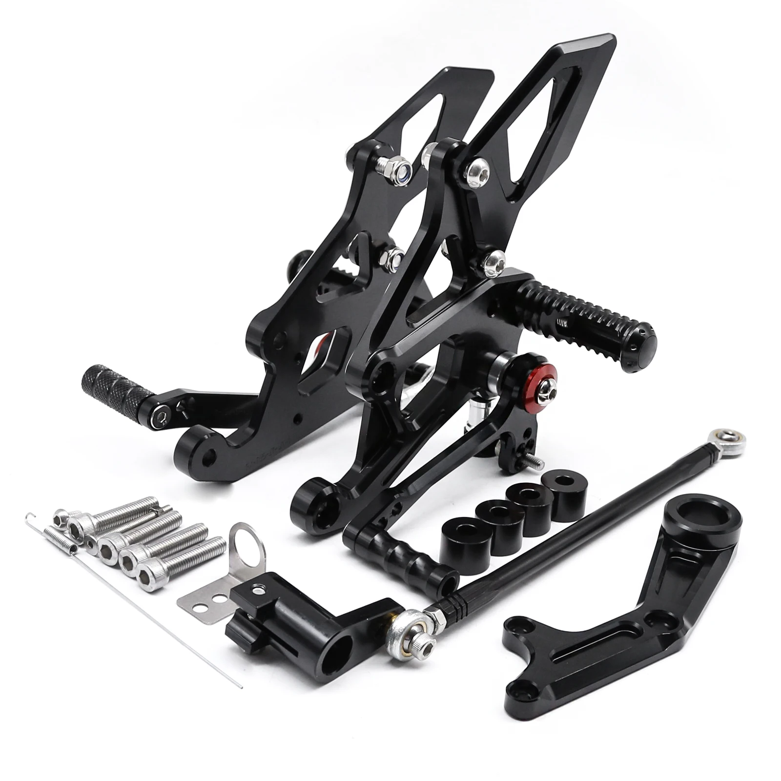 Motorcycle Adjustable Rearset Footrests Footpeg Foot Pegs Rear Pedals For Yamaha YZF R15 V3 2018-2020 YZF R15 V4 2021-2024