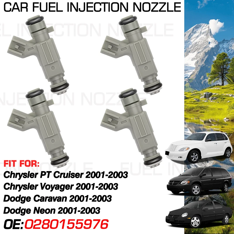 for Chrysler PT Cruiser Chrysler Voyager Dodge Grand Caravan Dodge Neon 2001-2003 Car Fuel Injectors Nozzle Injection 0280155976