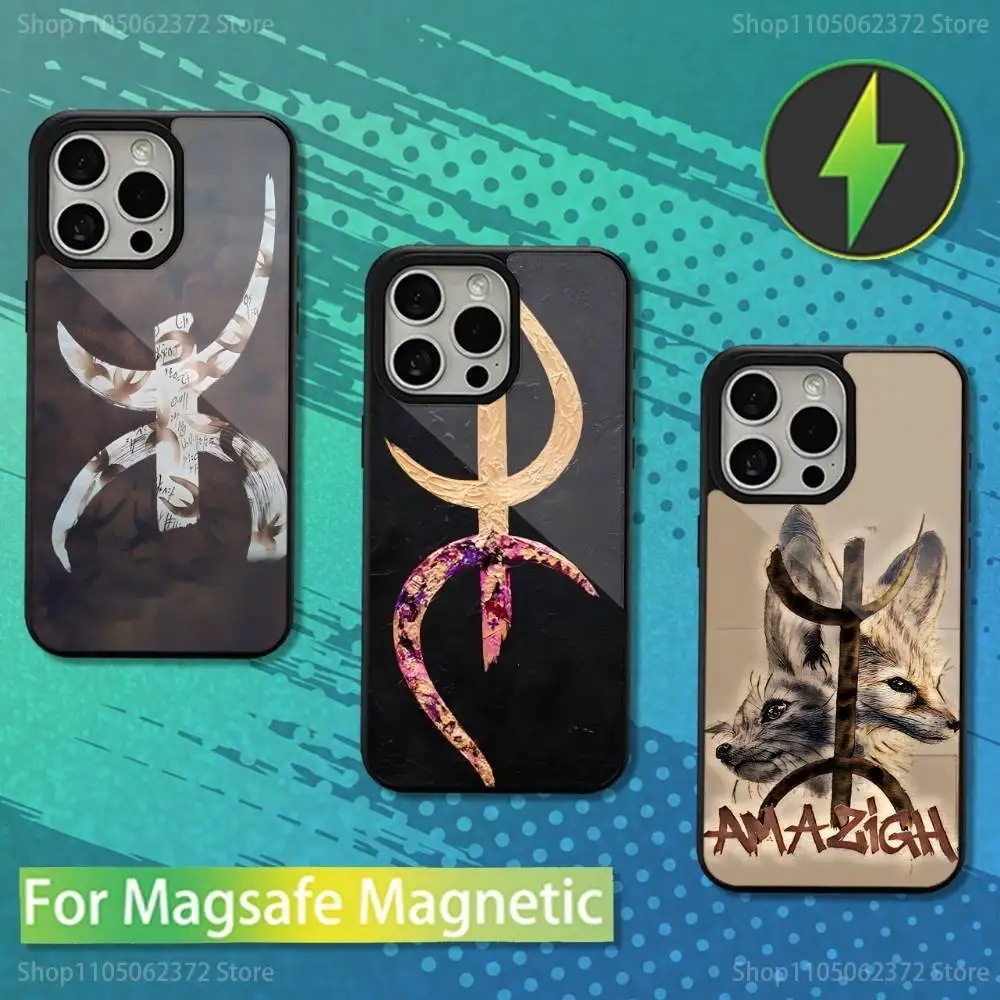 

B-Berber Flag A-Amazigh Case For iPhone 16,17,15,14,13,12,11,Pro,Max,Plus,Mini,Magsafe,Magnetic Wireless Charging Case
