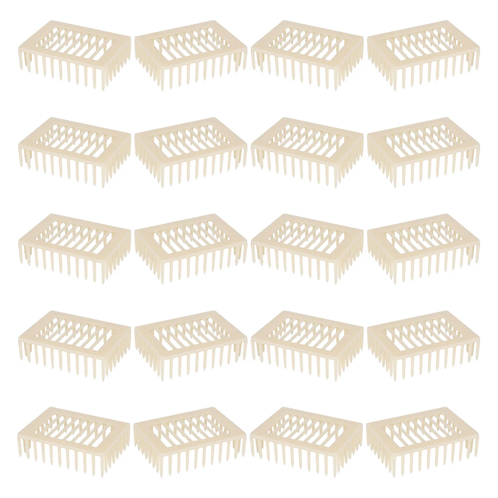 

20Pcs Plastic Bee Queen Cages Ventilated Rearing Supplies Controlled Environment for Queen Cage