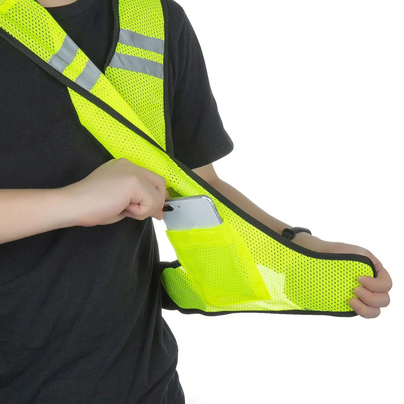 Reflective Safety Vest High Visibility Mesh Jacket with Pockets for Men and Women Night Running Cycling Construction Workwear