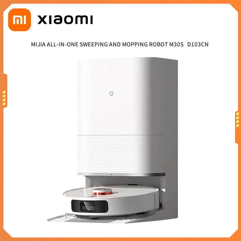 XIAOMI MIJIA M30S OMNI لانهائي روبوت MOP مكنسة كهربائية D103CN فارغة الغبار المنزل آلة التخلص من الأوساخ التنظيف الذاتي قص الشعر