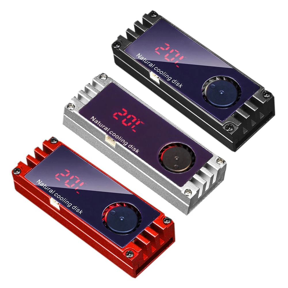 M.2 SSD dissipatore di calore set digitali Display della temperatura con ventola di raffreddamento Turbo forniture per Computer per la cura dell'ufficio
