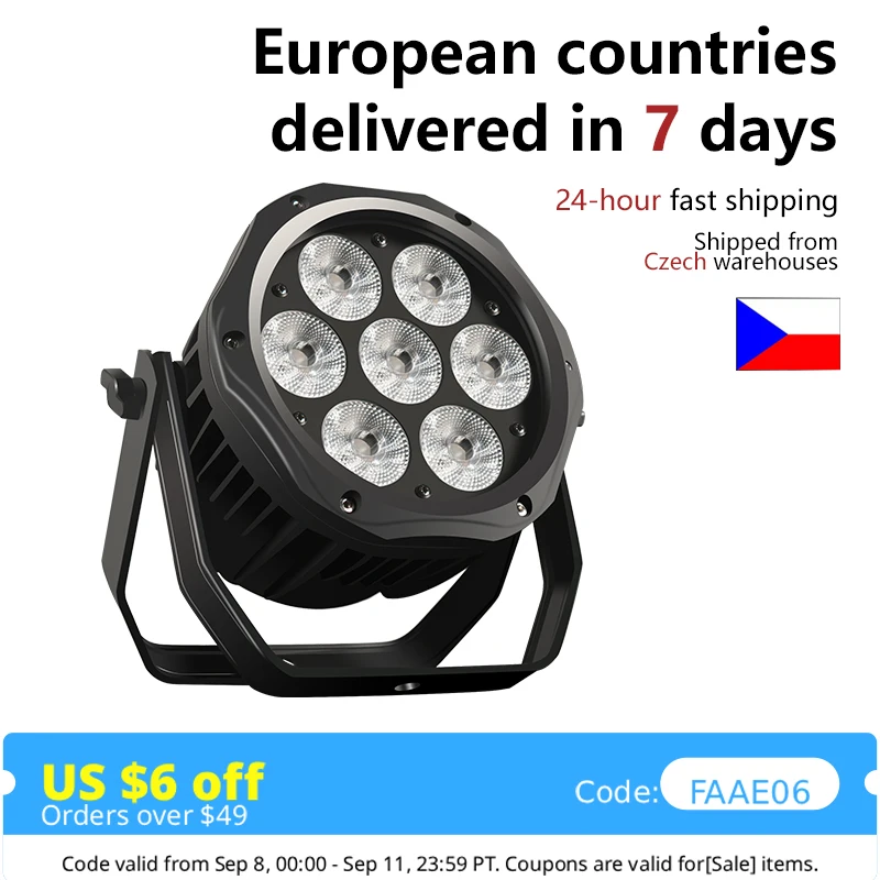 AICPOSE LED 7x12W RGBW /7x18W 6 in 1 Par Licht DMX Effect Professioneel Podium DJ Kerst Openbare Kleur Licht Buiten Waterpro