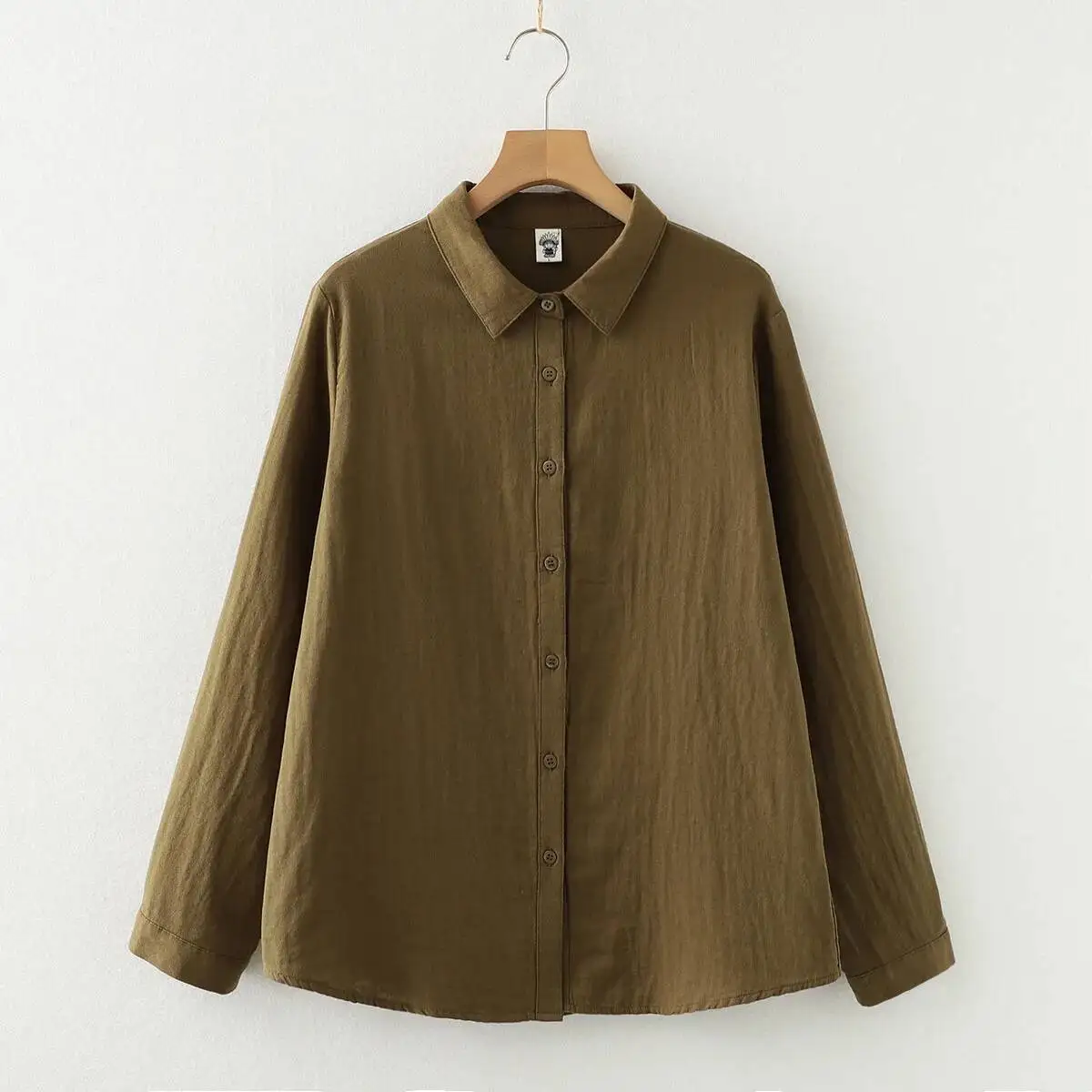 

Women Blouses New Fashion Long Sleeve Comfortable Office Shirt Cotton Yarn Casual Tops Blusas Femininas Solid Color