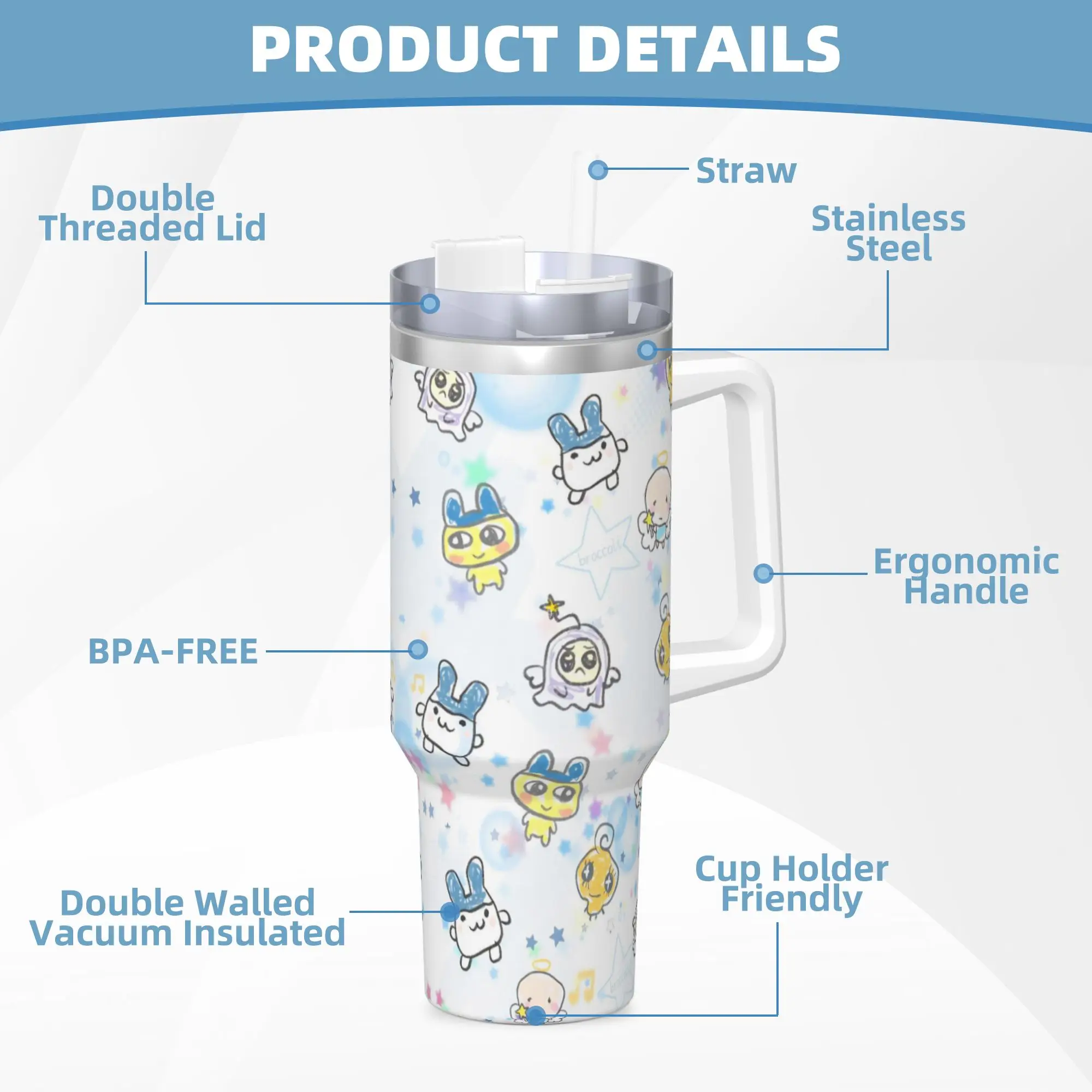 بهلوان من الفولاذ المقاوم للصدأ تماغوتشي ماميتشي كوب قهوة مانع للتسرب أكواب المشروبات الساخنة كوب القيادة زجاجة ماء مخصصة