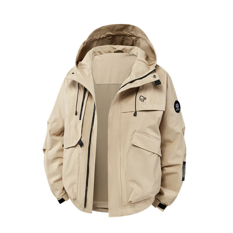 Men's Women Spring Tactical Waterproof Jackets Male Hood Coat Combat Fishing Hiking Camping Climbing Windbreaker Outdoor Jackets