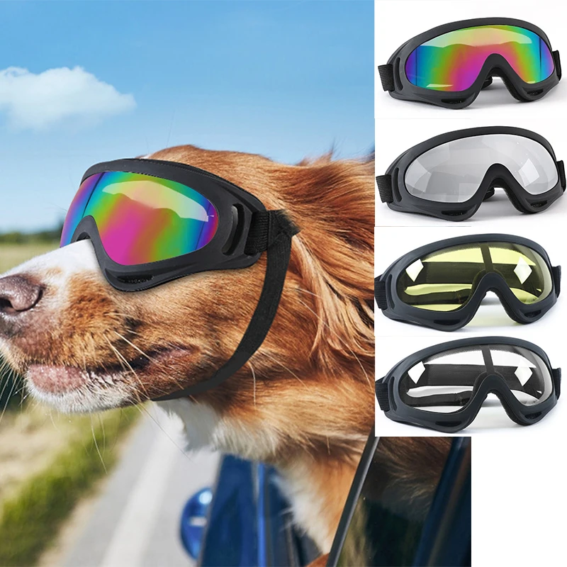 

Fashion Sunglasses Goggles for Pets Large Dogs Travel Sunproof Eyewear One Piece Windproof Glasses Adjustable Straps 180mm