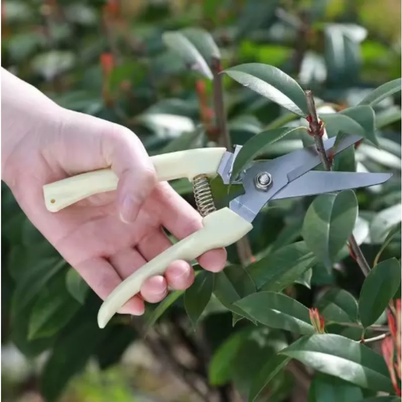 Stainless Steel Pruning Scissors Cutting Multifunctional Flower Tree Branch Bypass Garden Pruner Hand Shear Clipper Tool